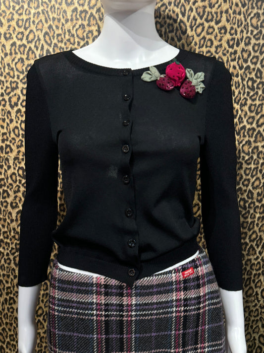 Moschino Cheap and Chic Strawberry Cardigan