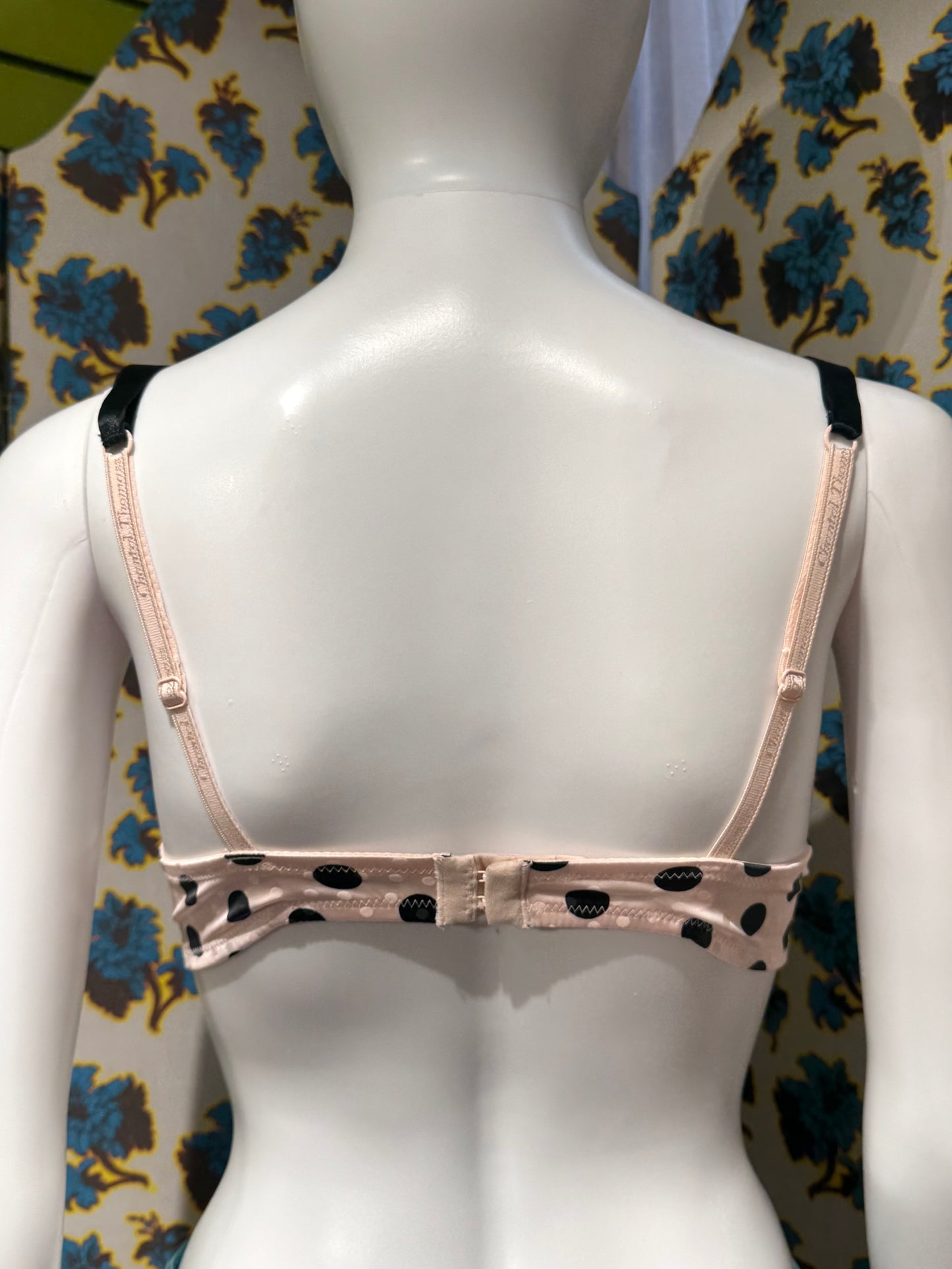 Chantal Thomass Pink and Black Polka Dot Bra
