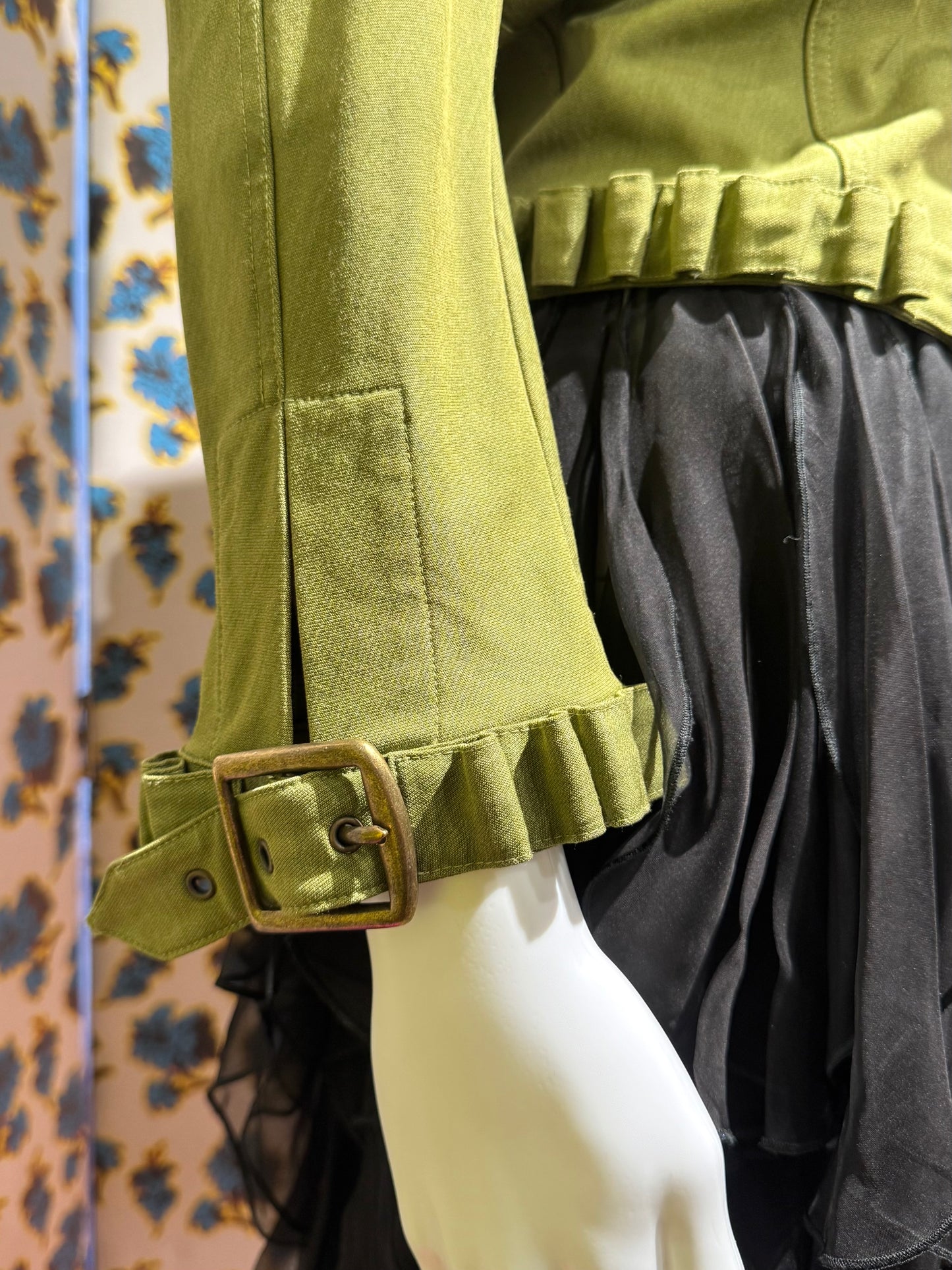John Galliano Green Asymmetrical Jacket