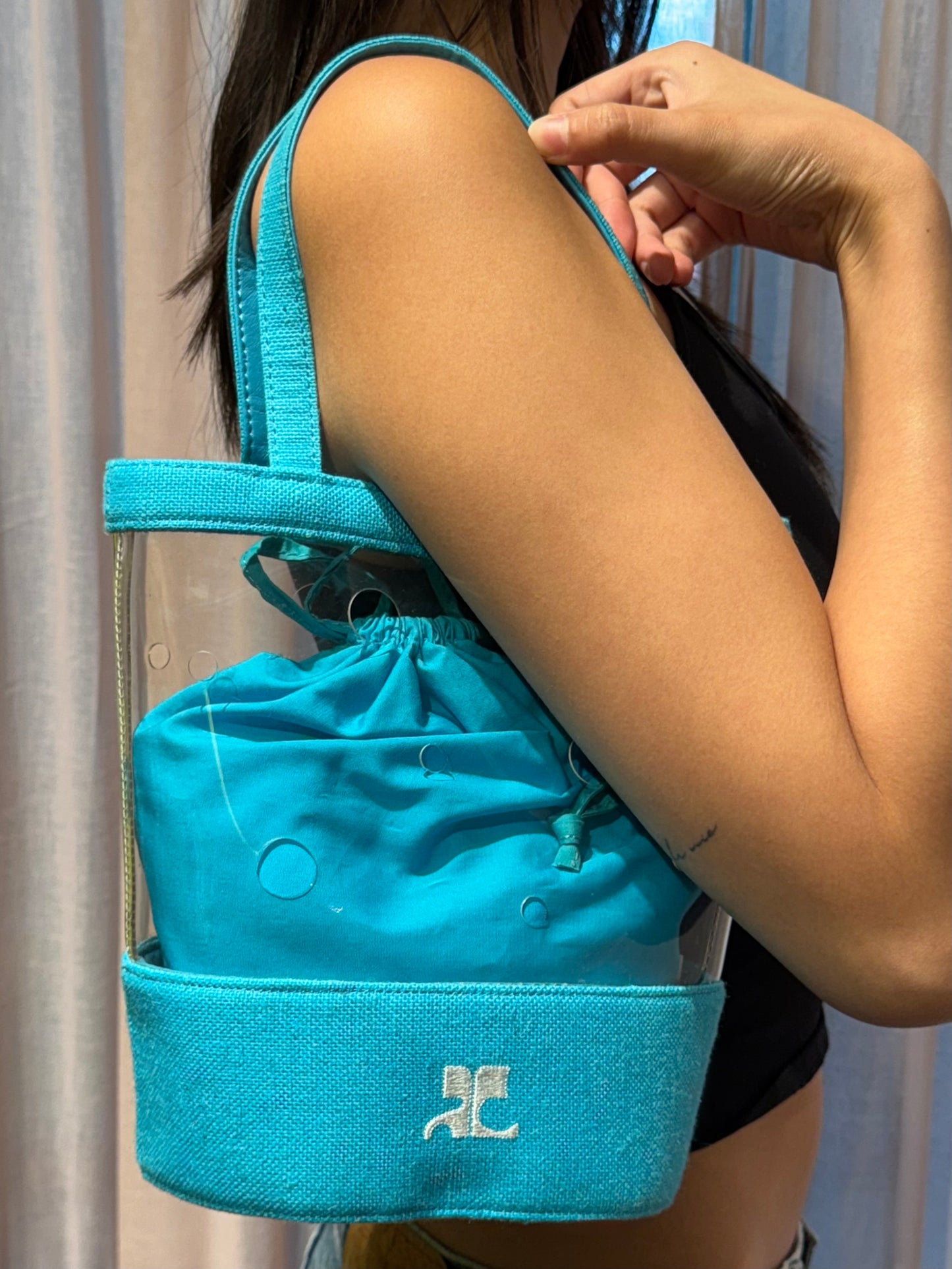 Courrèges Blue PVC Bag