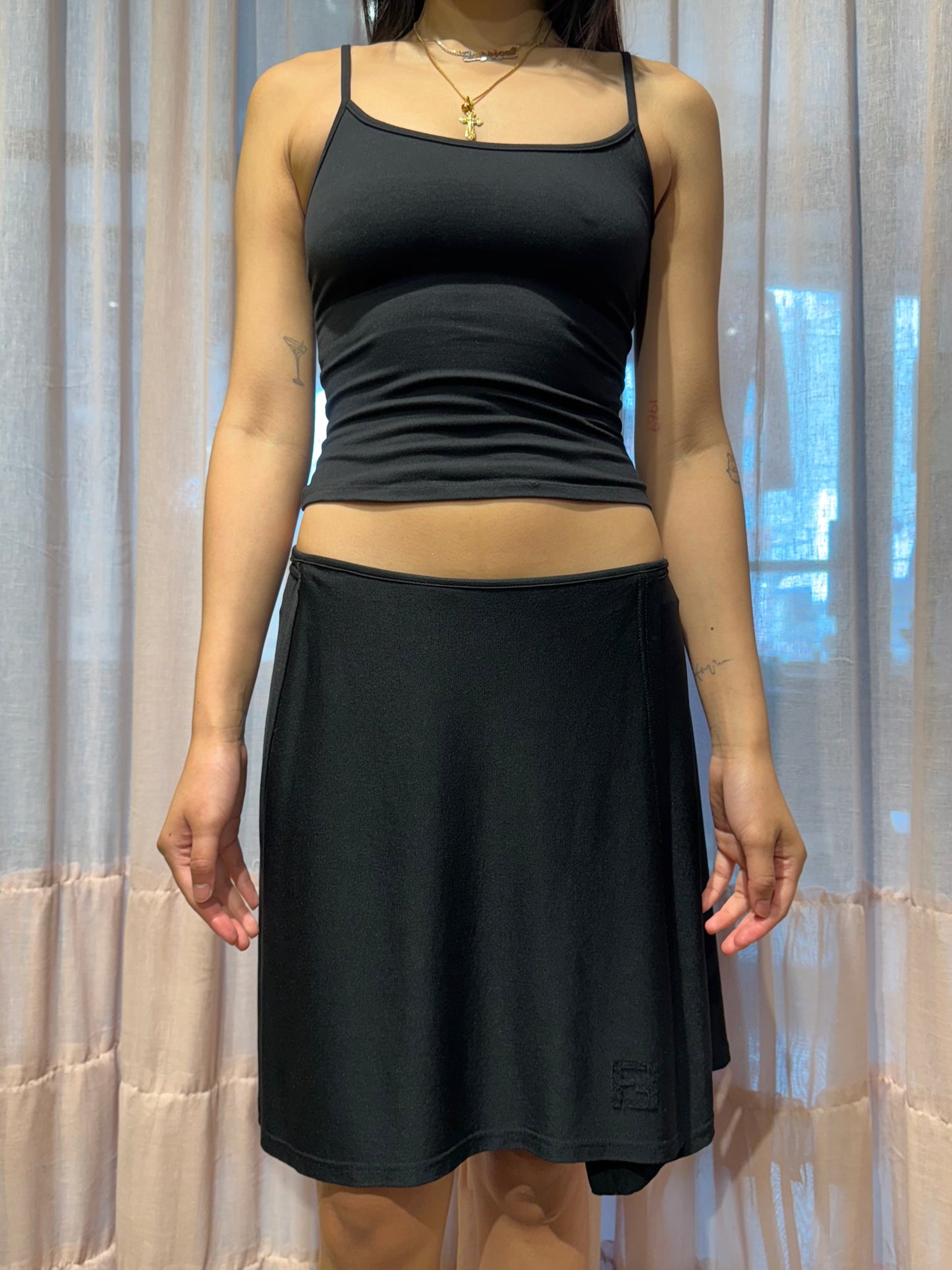 Fendi Black Wrap Skirt