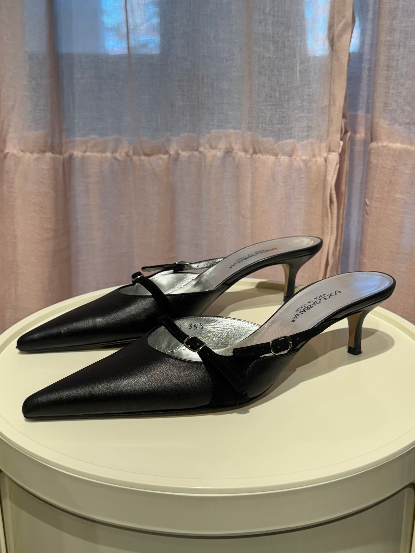 Dolce & Gabbana Leather Mules 35.5