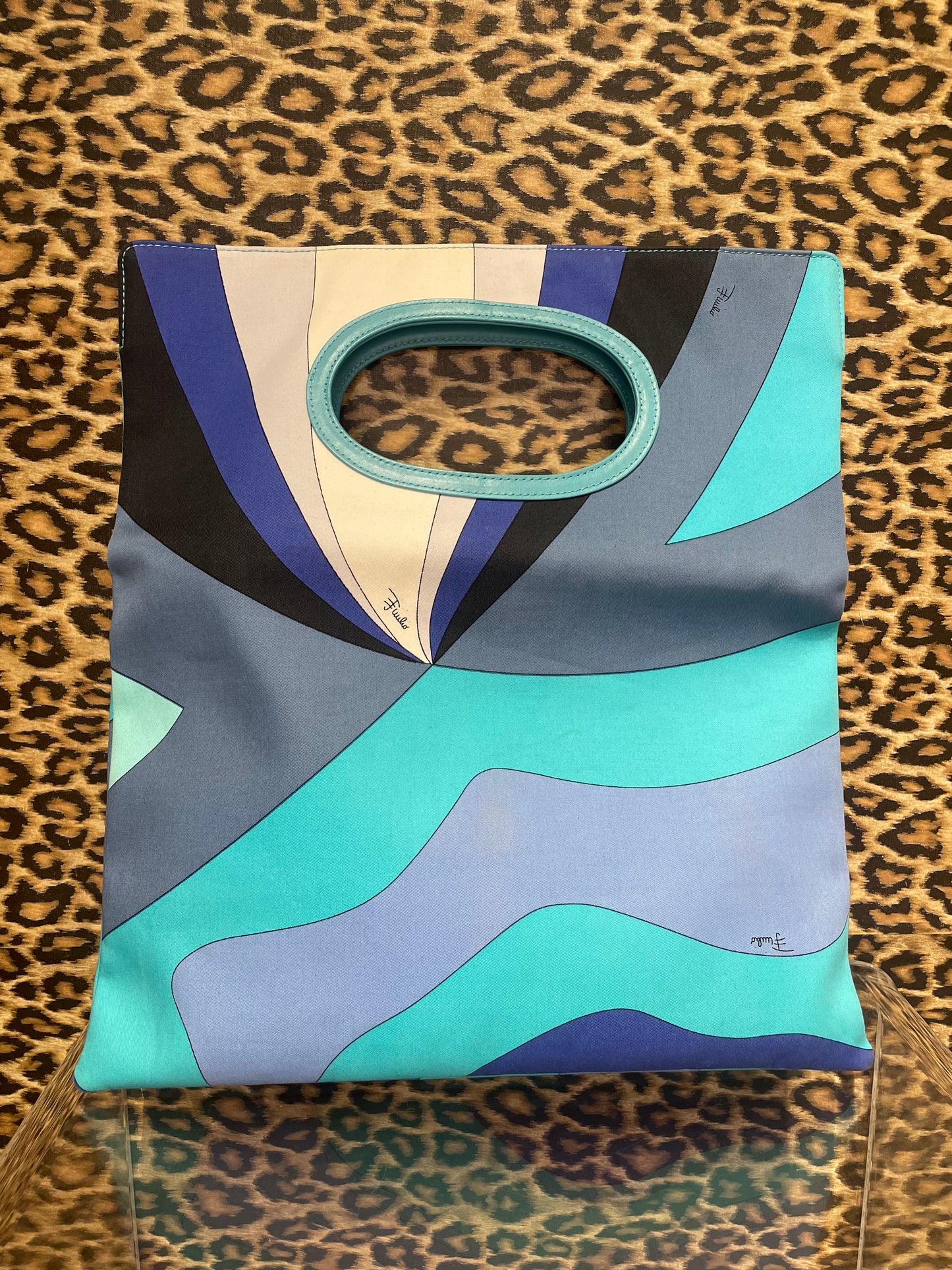 Emilio Pucci Blue Clutch