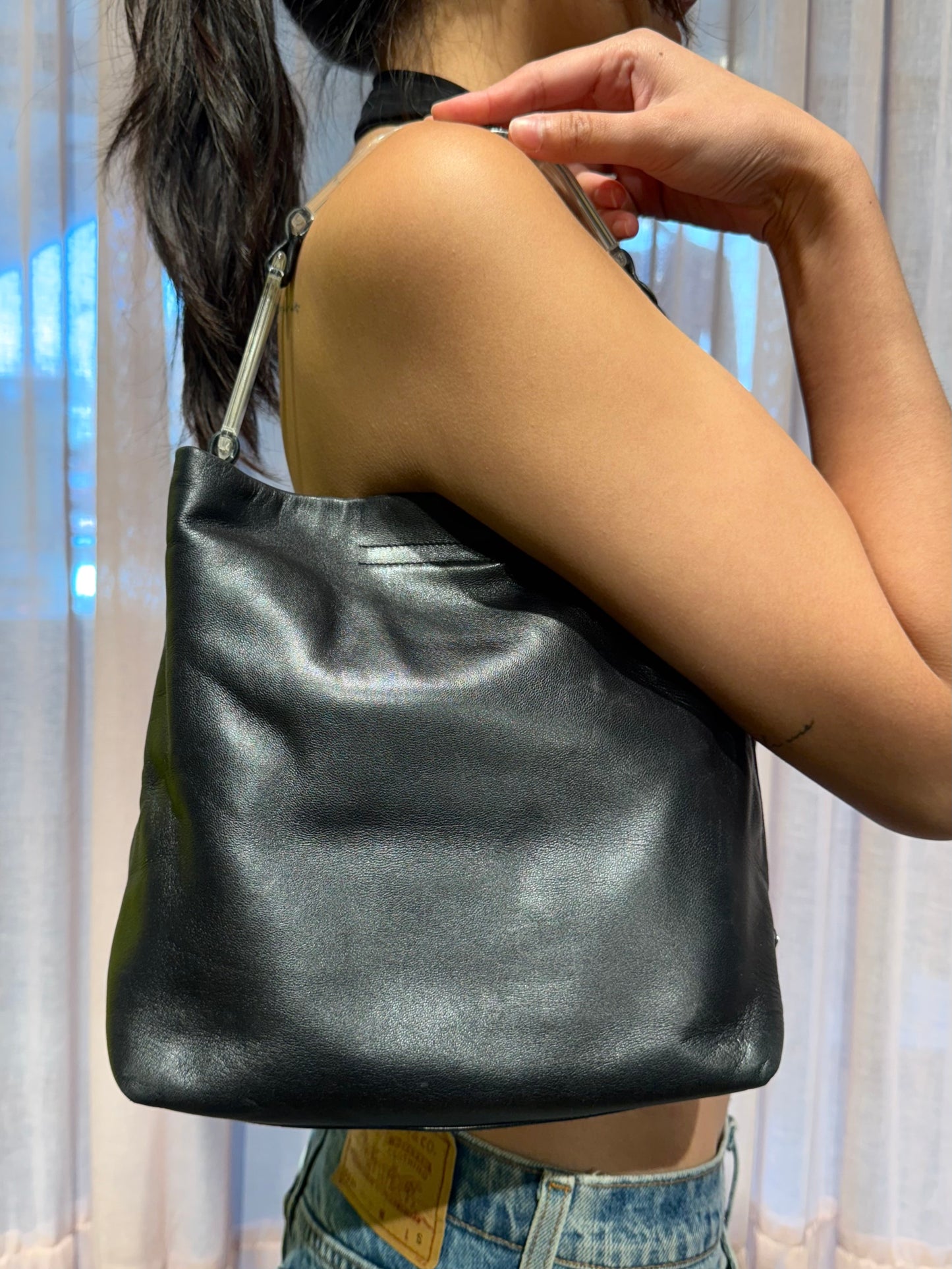 Prada 1998 Black Leather Bag
