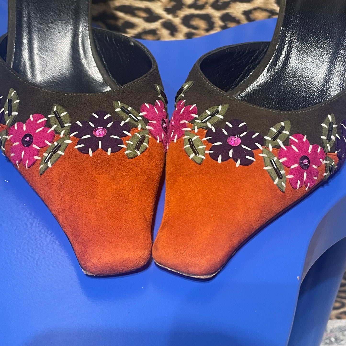 Moschino Cheap and Chic Flower Mules 38