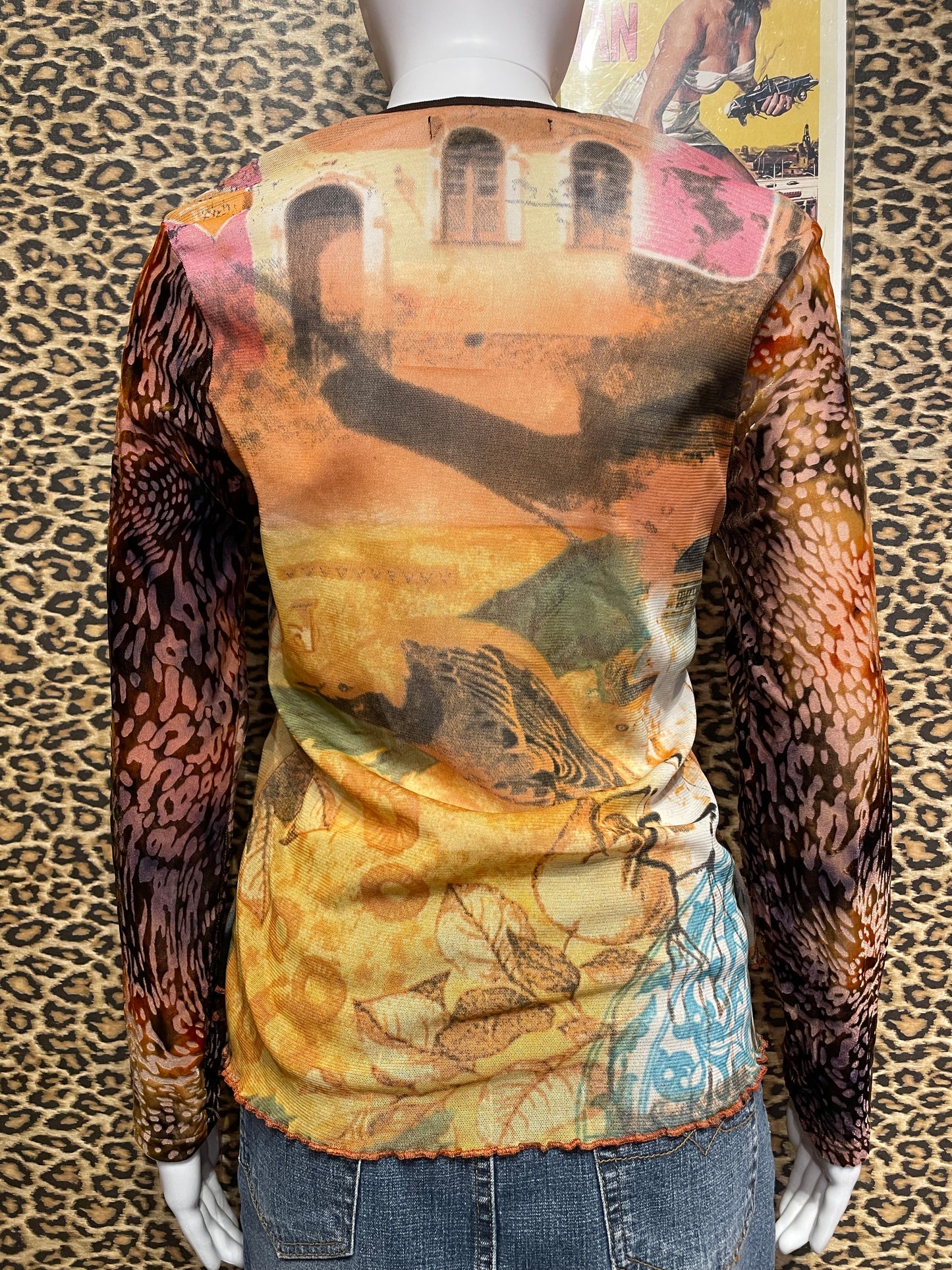 Y2K Mesh and Velvet Longsleeve