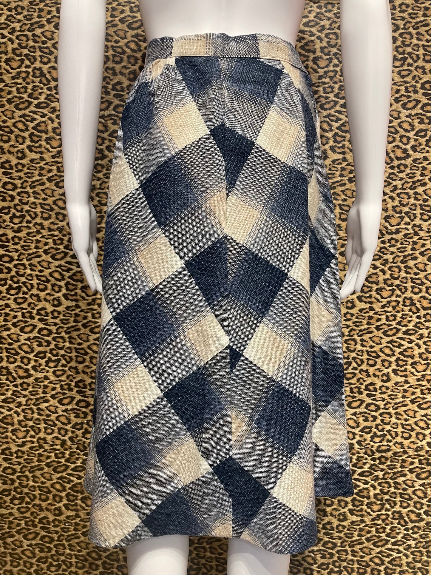1980’s Blue Plaid Skirt