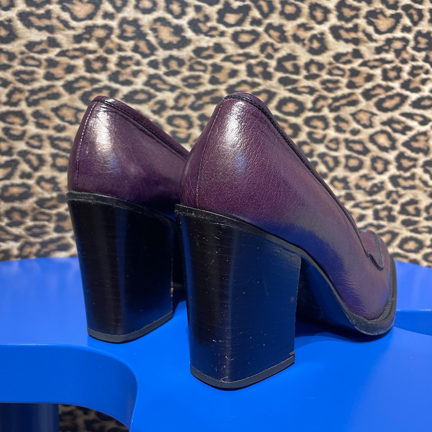 Miu Miu Purple Heeled Loafers 36.5