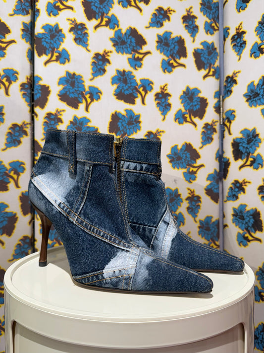 Dolce & Gabbana F/W 2001 Denim Booties 40