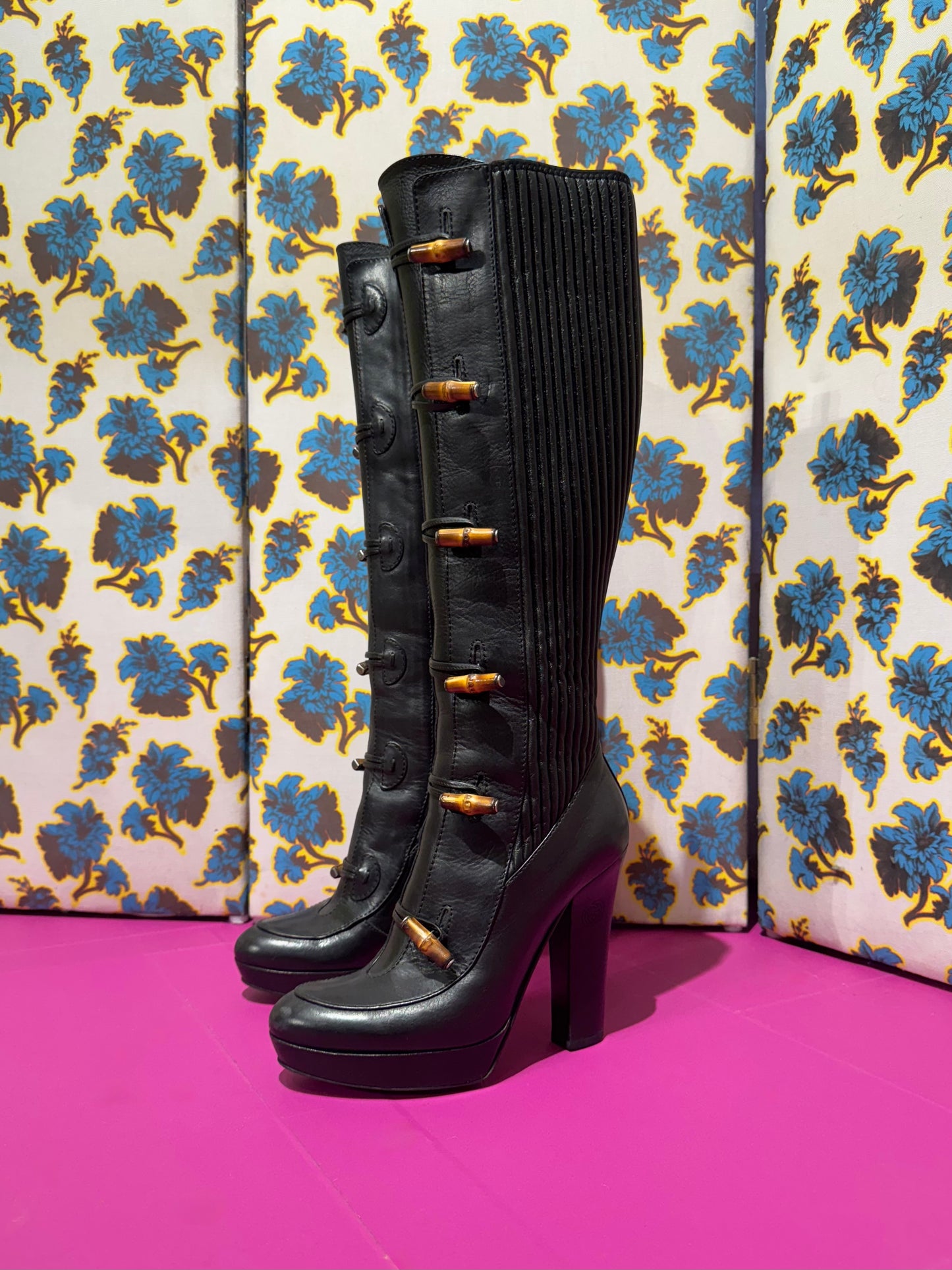 Gucci Bamboo Toggle Platform Boots