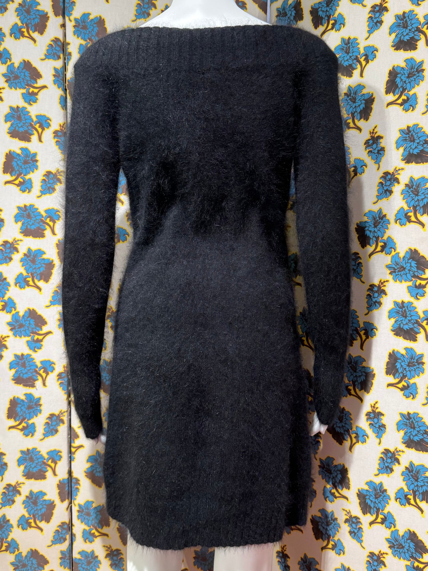 Courréges Black Angora Sweater Dress