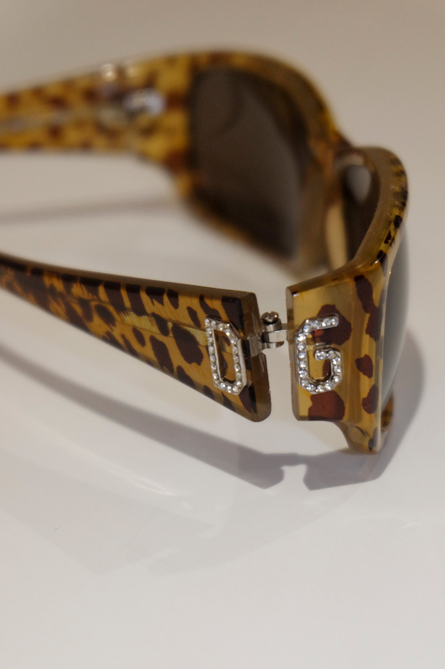 D&G Leopard Rhinestone Sunglasses