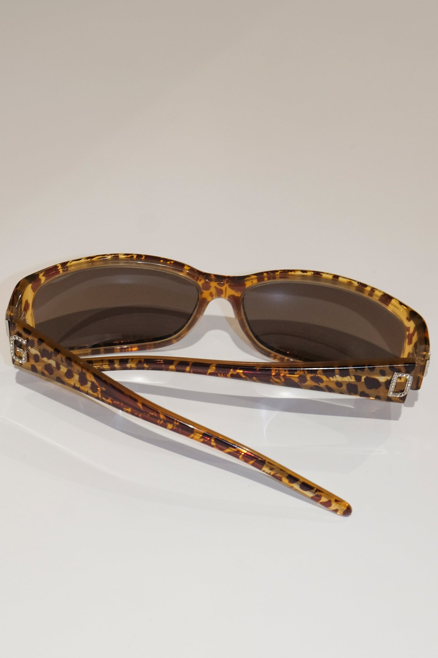 D&G Leopard Rhinestone Sunglasses
