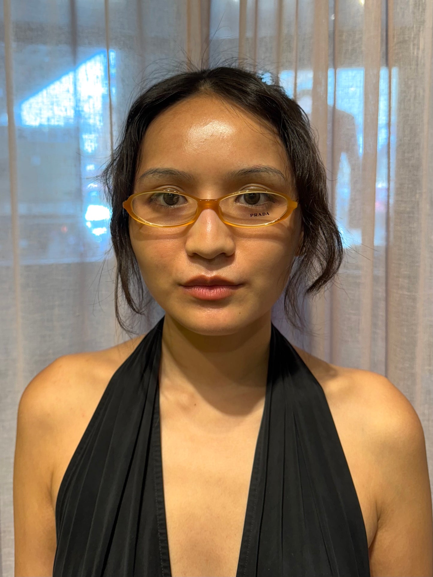 Prada Brown Crystal Eyeglasses