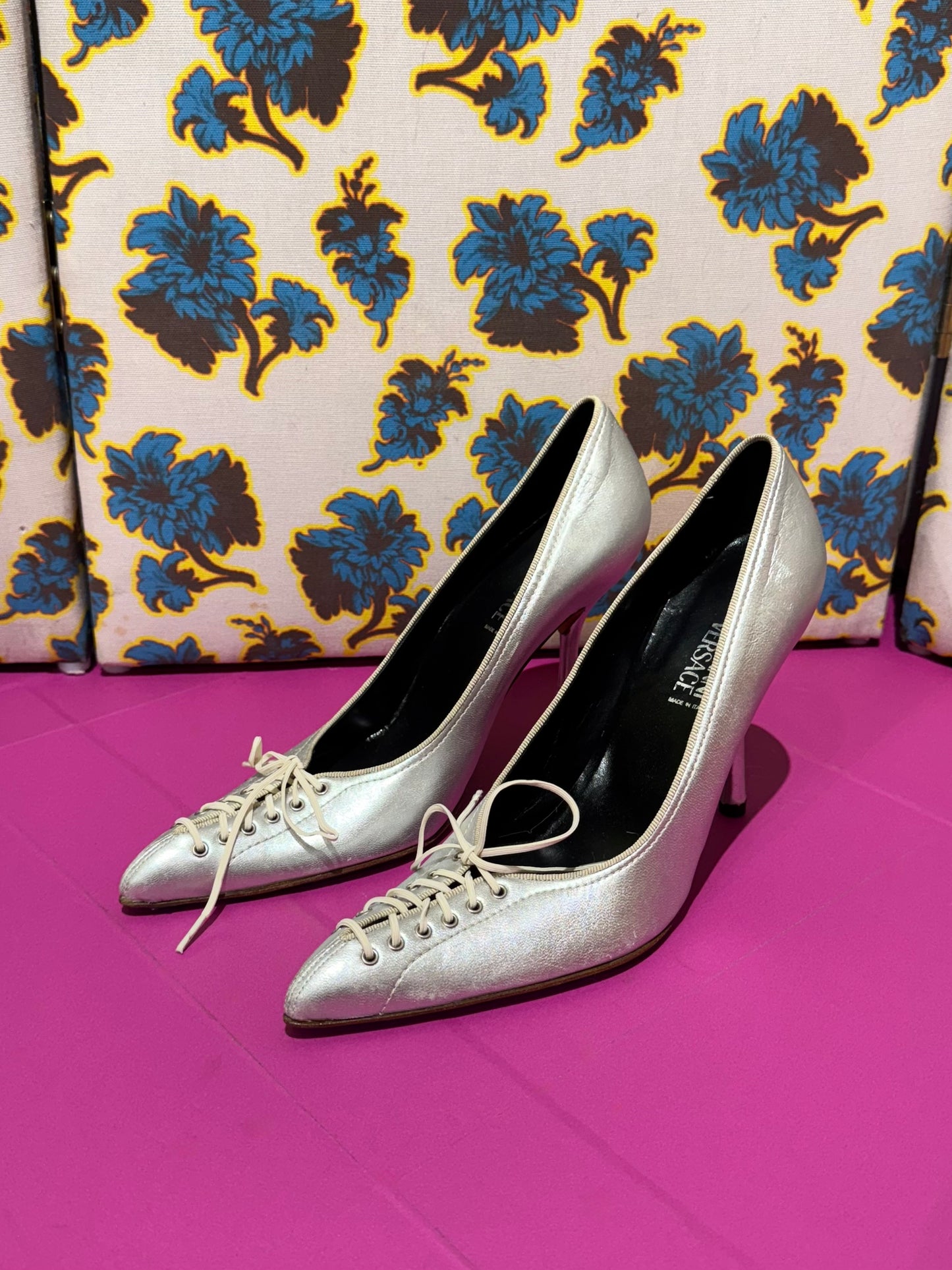 Gianni Versace S/S 2002 Silver Pumps