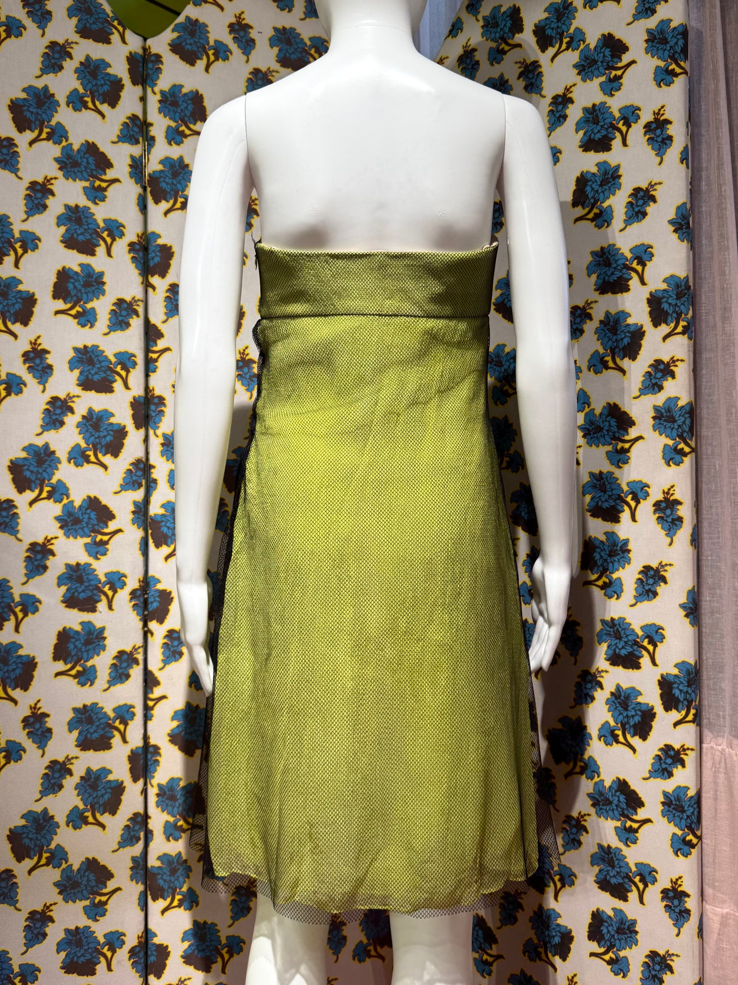 Tuleh S/S 2006 Green Silk Fishnet Dress