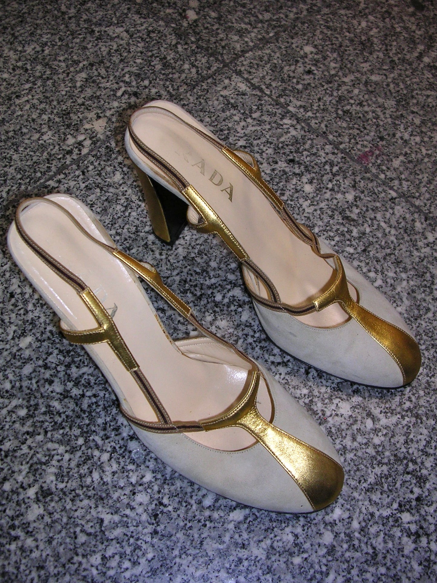 Prada Gold Pumps 38.5