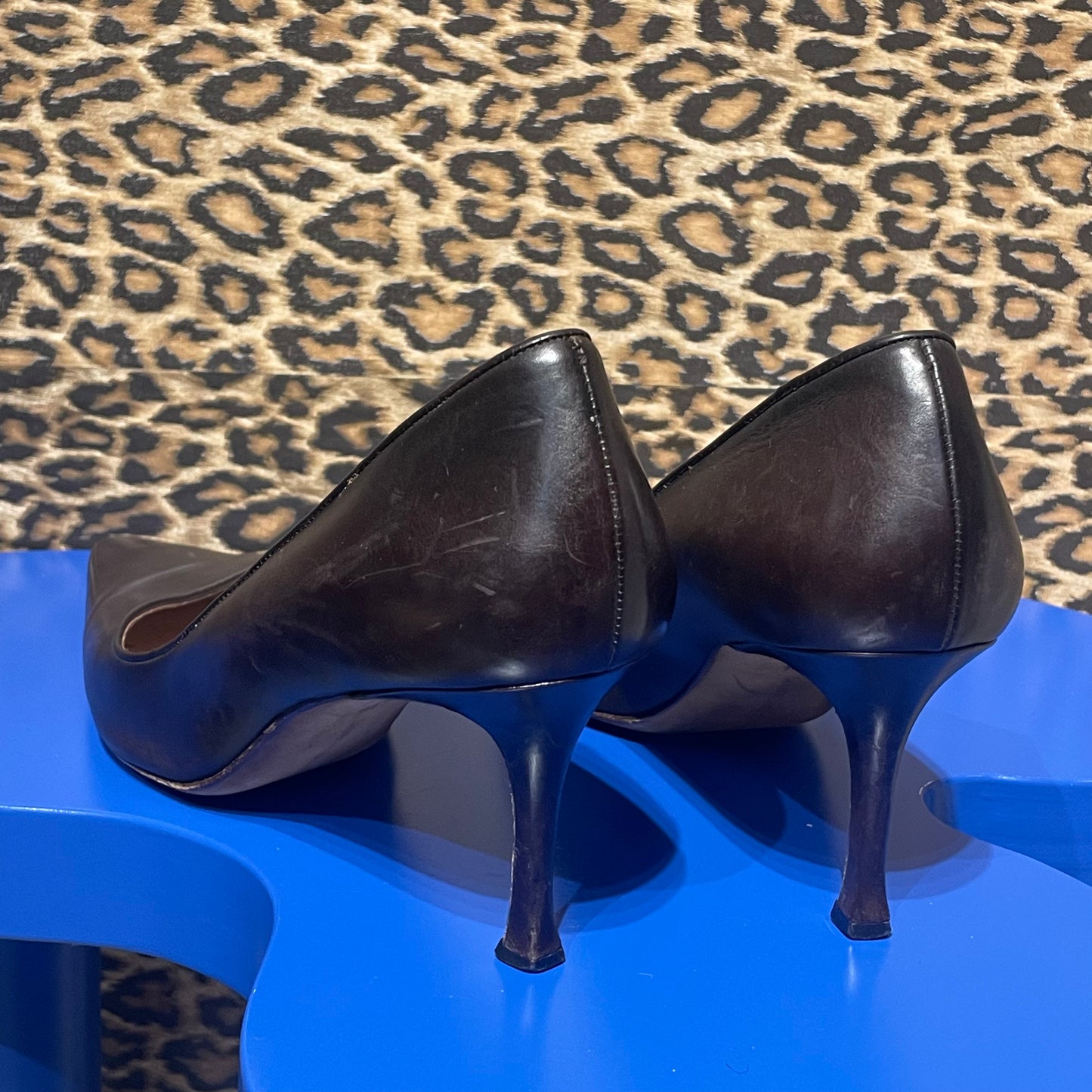 Manolo Blahnik Brown Leather Pumps 41.5