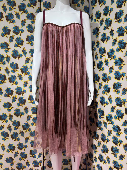 La Petite Salope Mauve Fringe Corset Dress