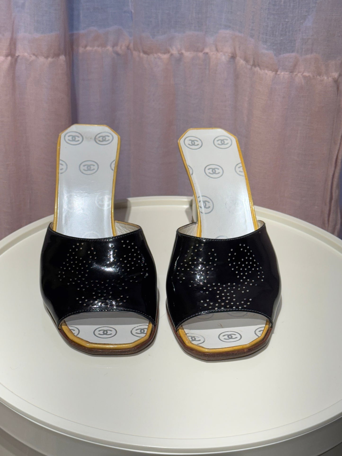 Chanel Patent Leather Mules 35