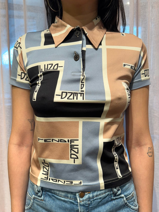 Fendi Geometric Polo
