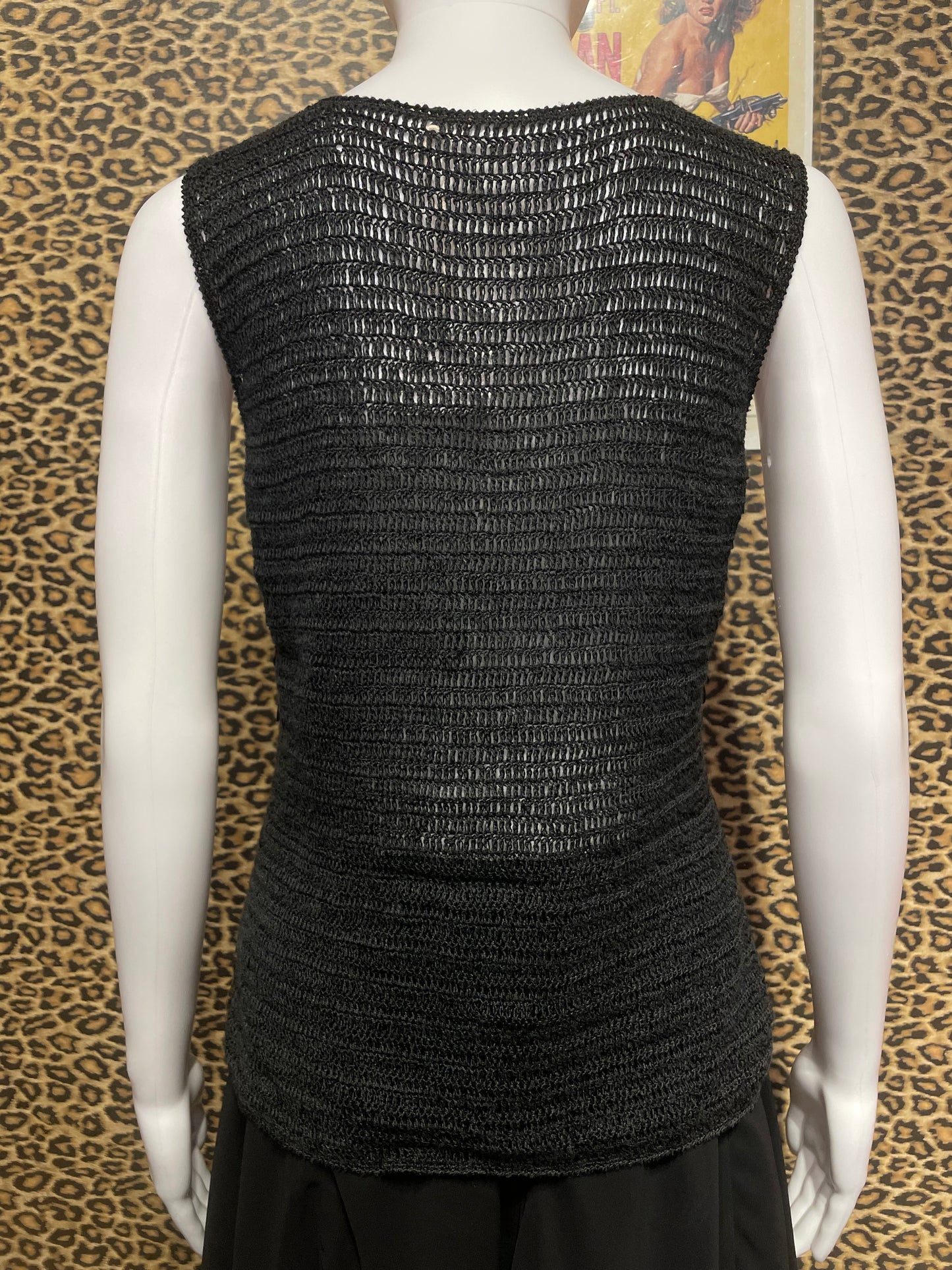 Y2K Black Sequin Knit Tank