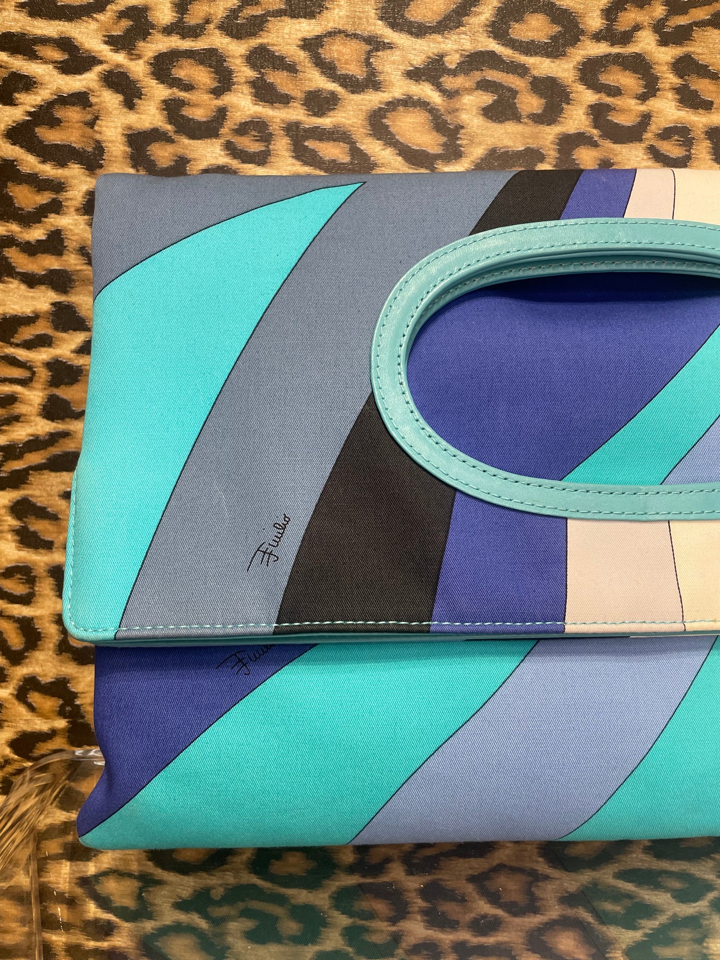 Emilio Pucci Blue Clutch