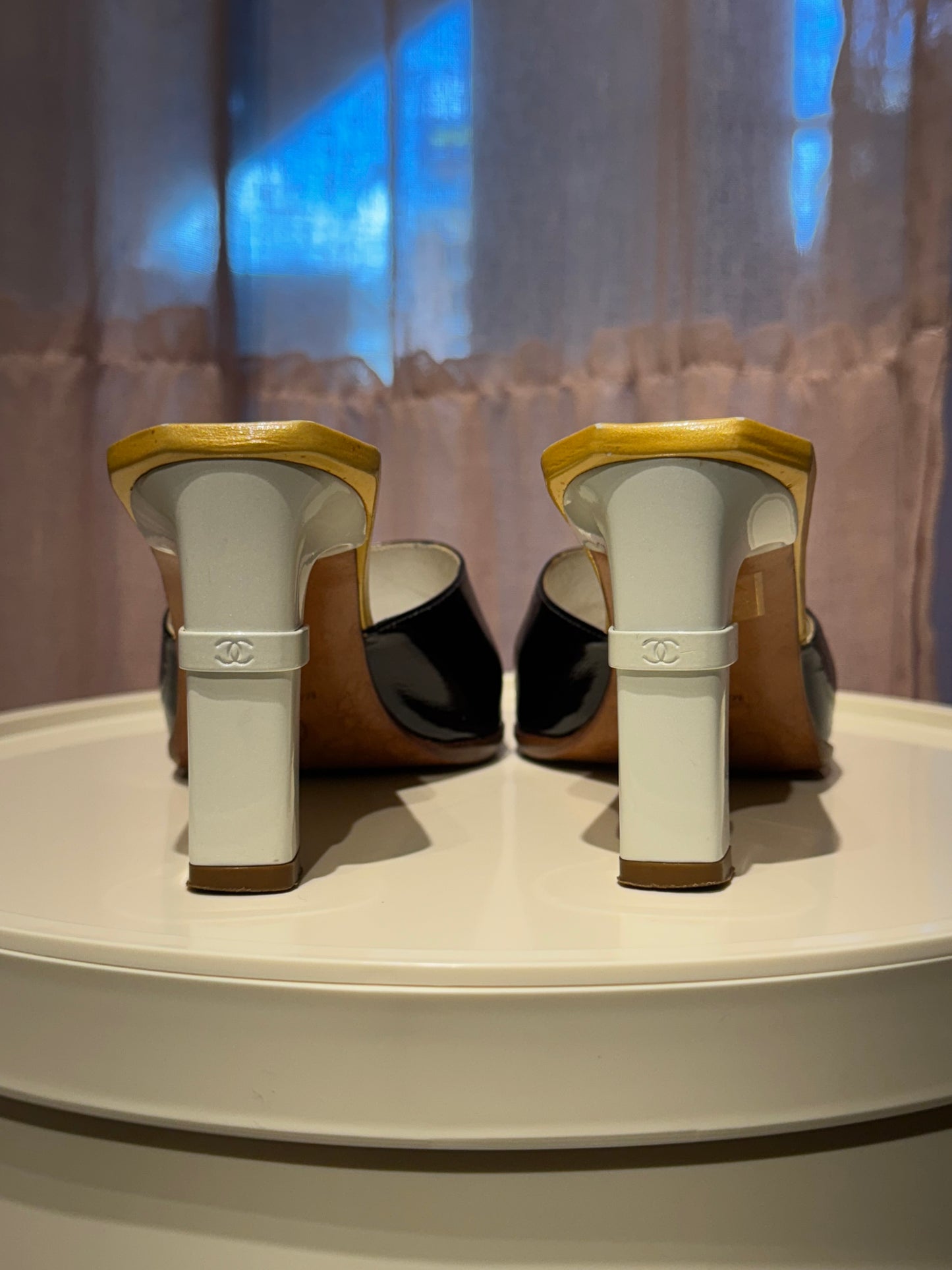Chanel Patent Leather Mules 35