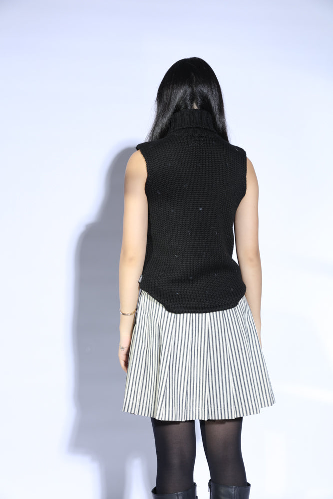 Versace Jeans Sleeveless Turtleneck