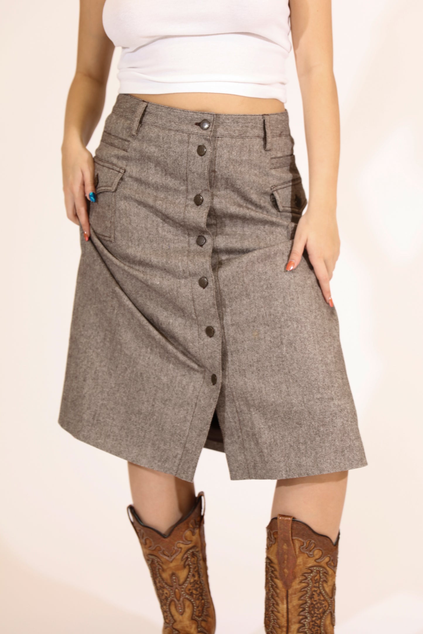 Dolce & Gabbana Button Up Skirt