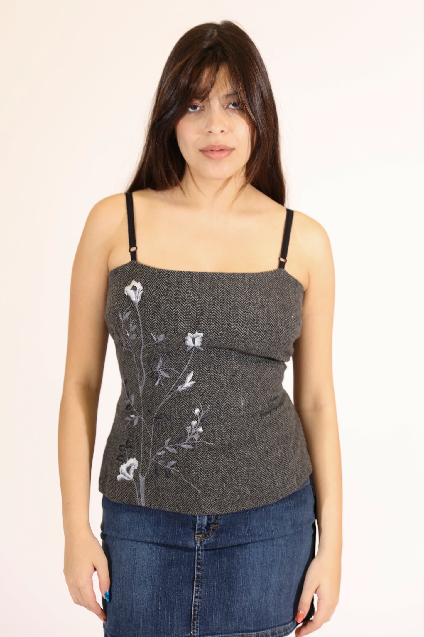 D&G Grey Wool Corset Top
