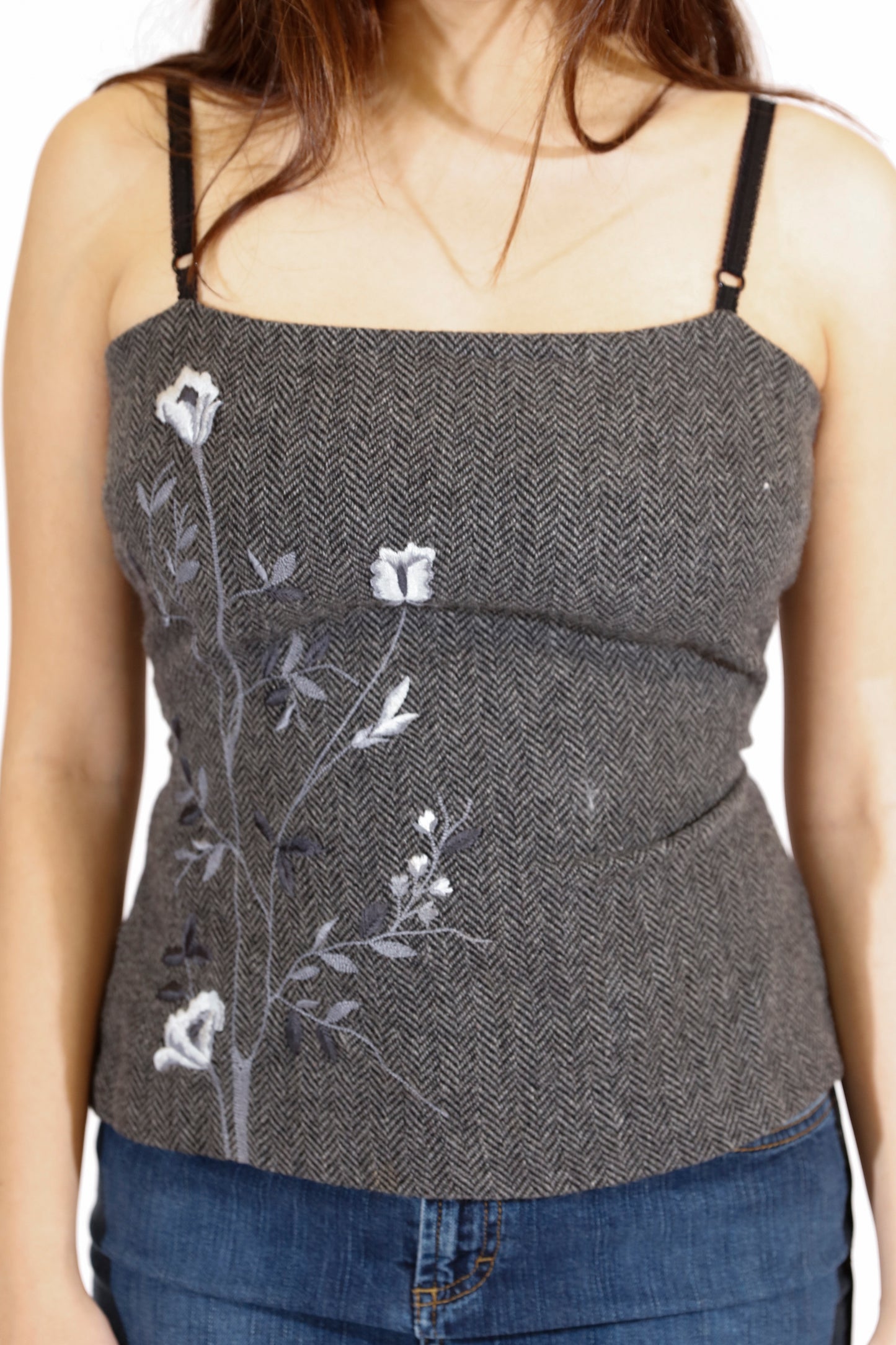 D&G Grey Wool Corset Top