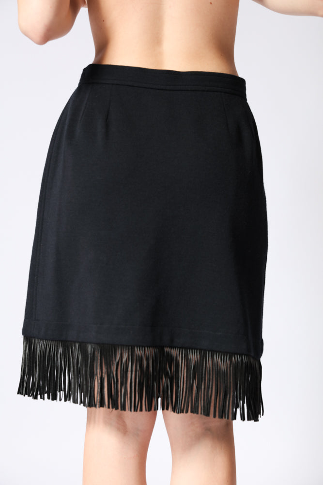 YSL Rive Gauche Fringe Skirt