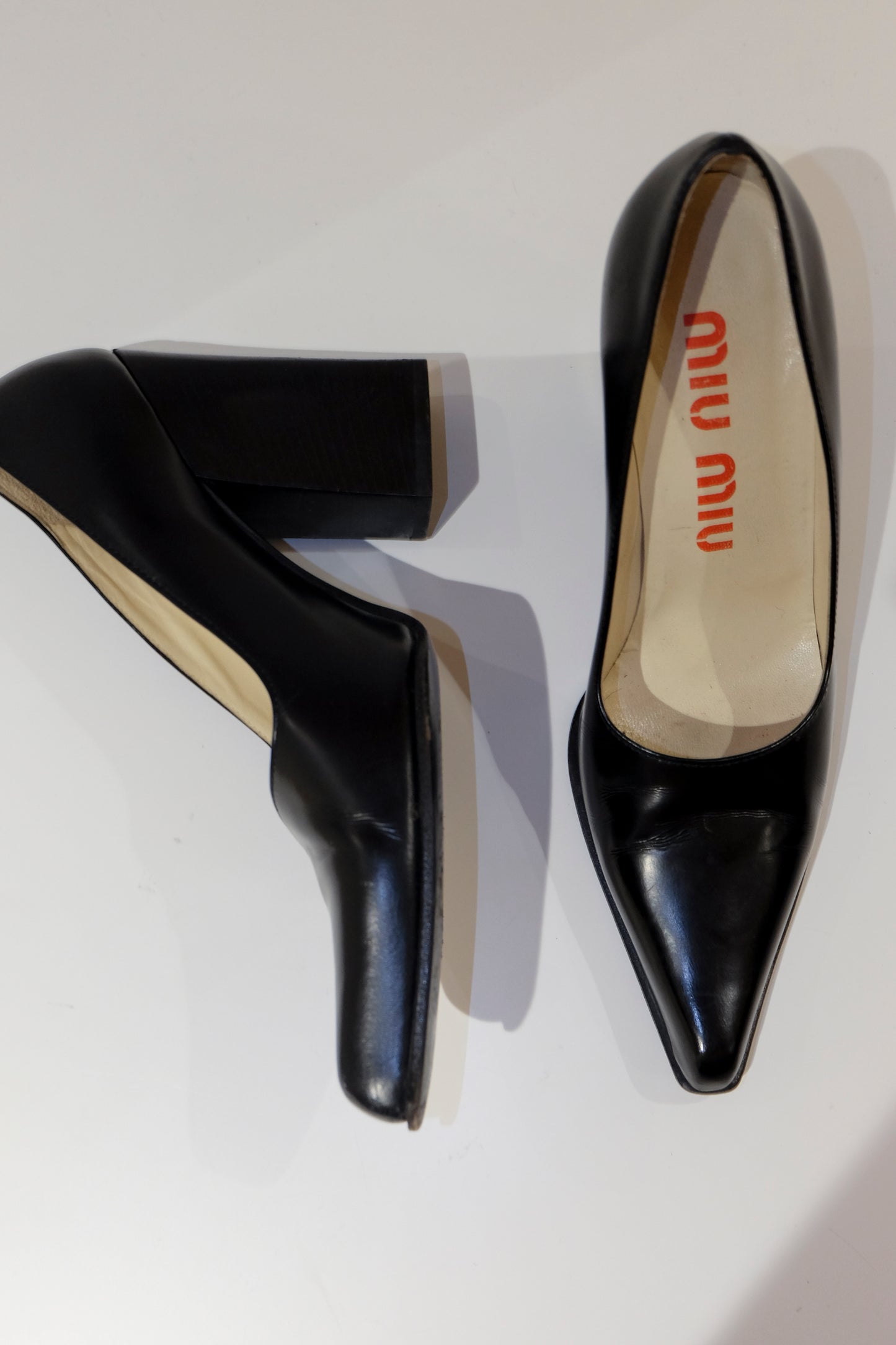 Miu Miu Pointed Block Heels