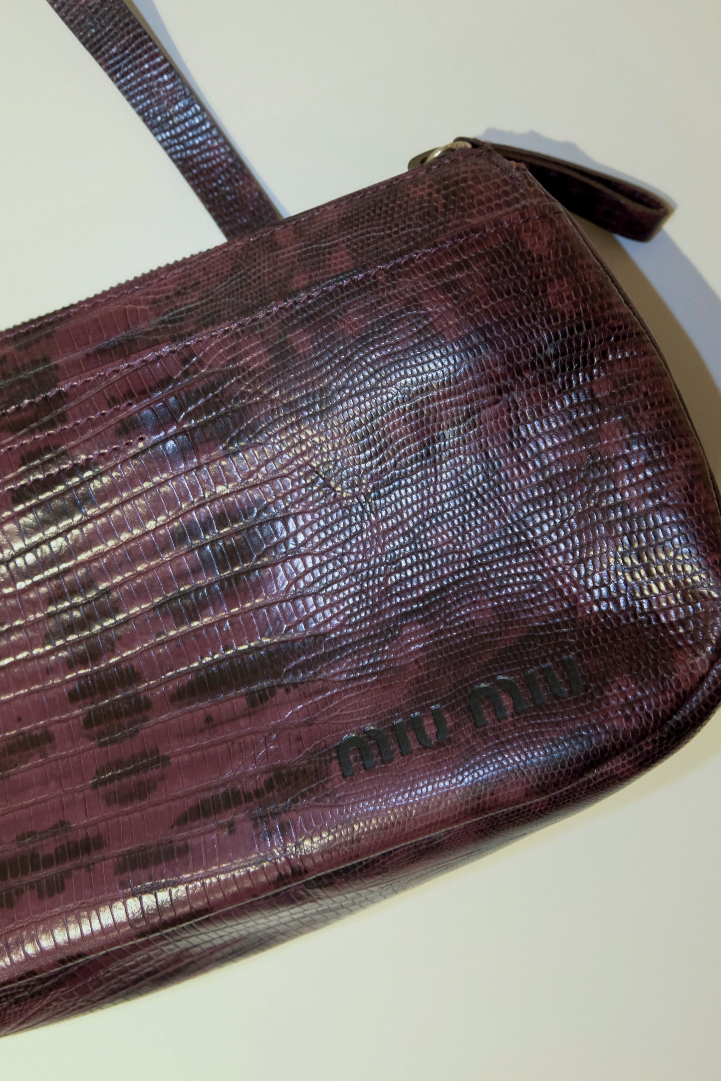 Miu Miu Purple Python Leather Bag