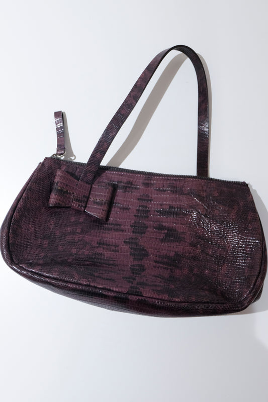 Miu Miu Purple Python Leather Bag