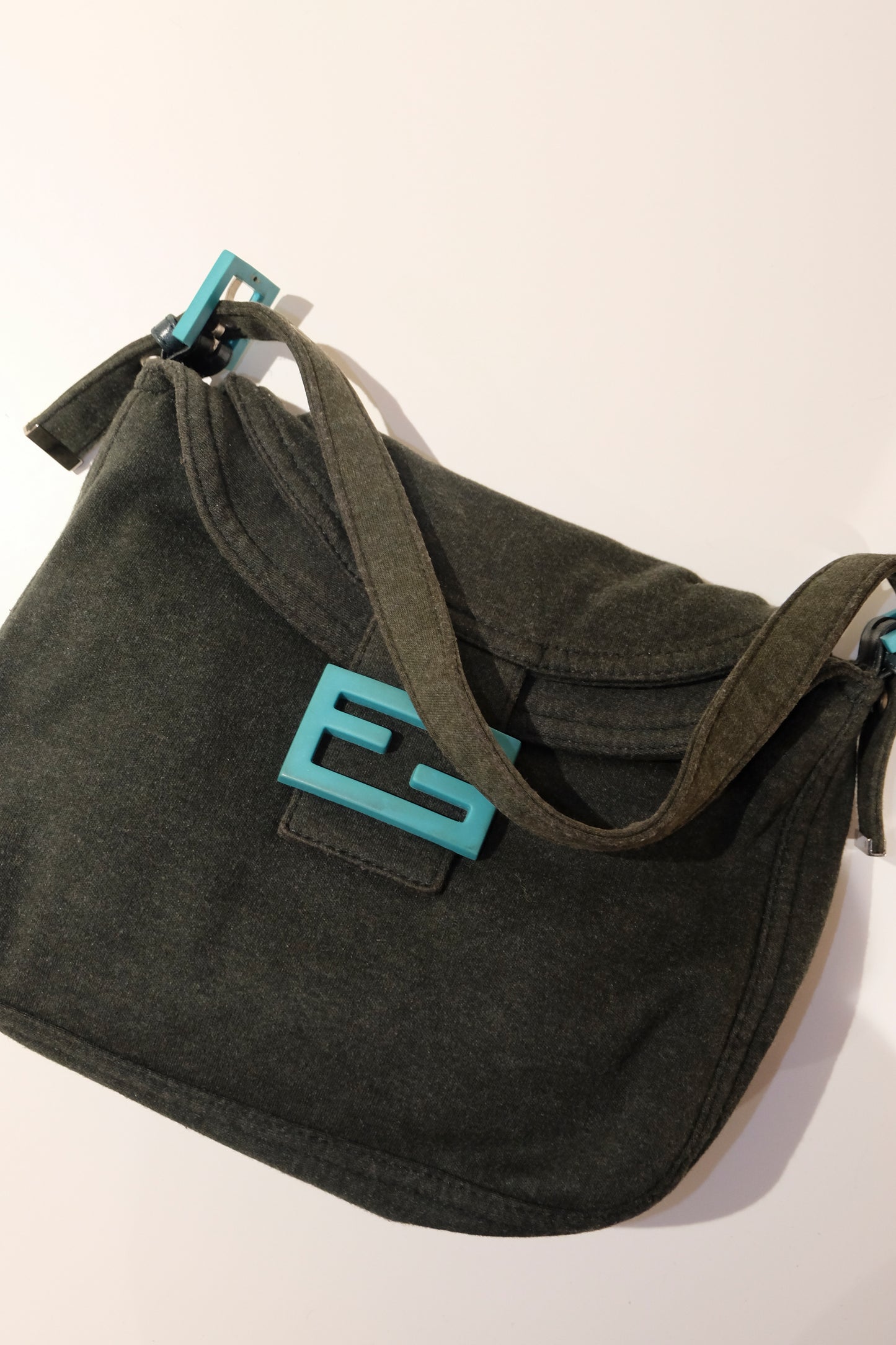 Fendi Jersey Knit Flap Baguette