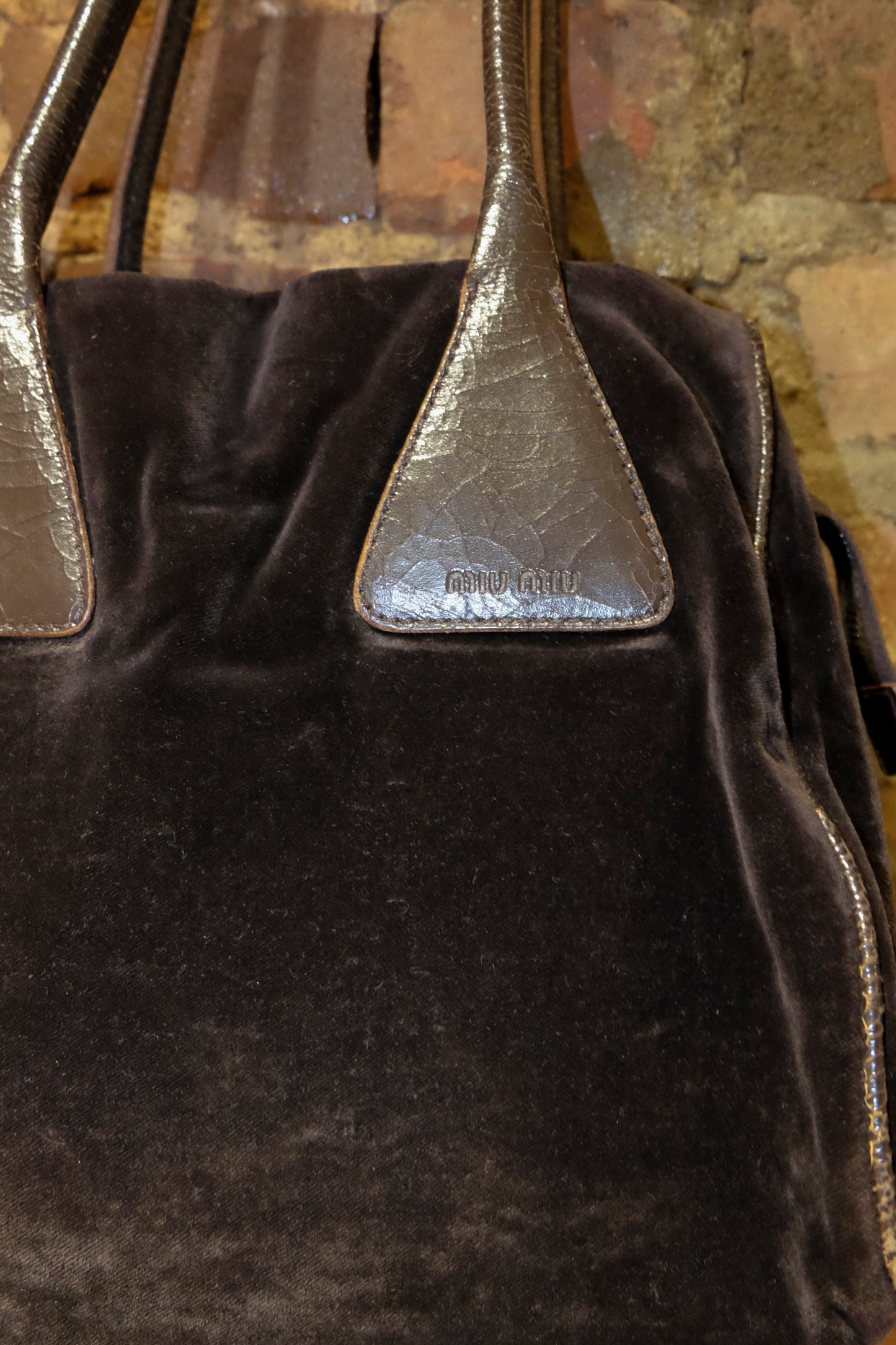 Miu Miu Brown Velvet Bag