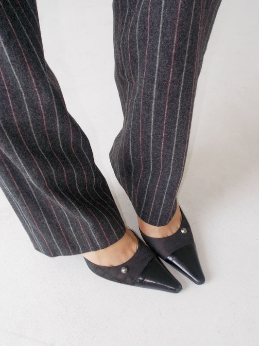 Chanel Brown Logo Mules