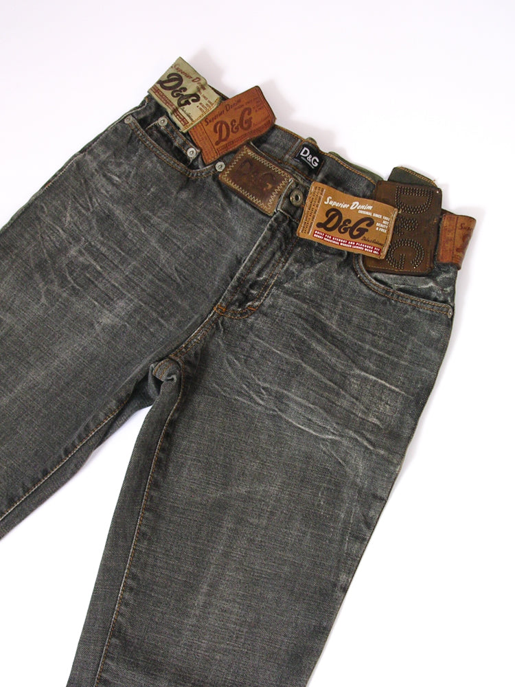 D&G Logo Patch Jeans