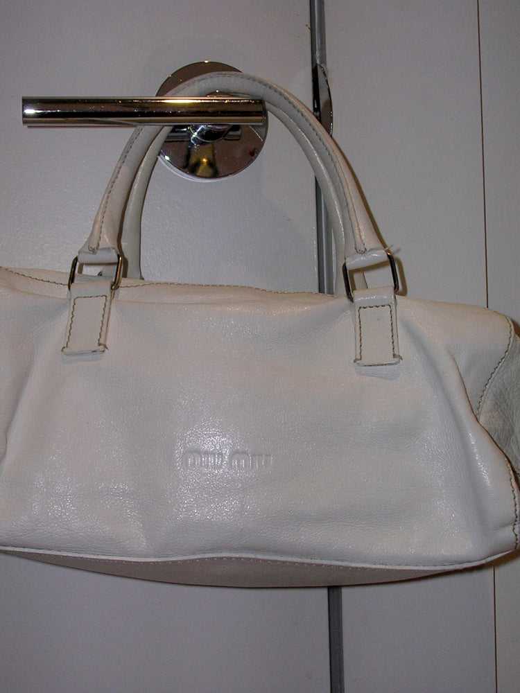 Miu Miu White Leather Bag