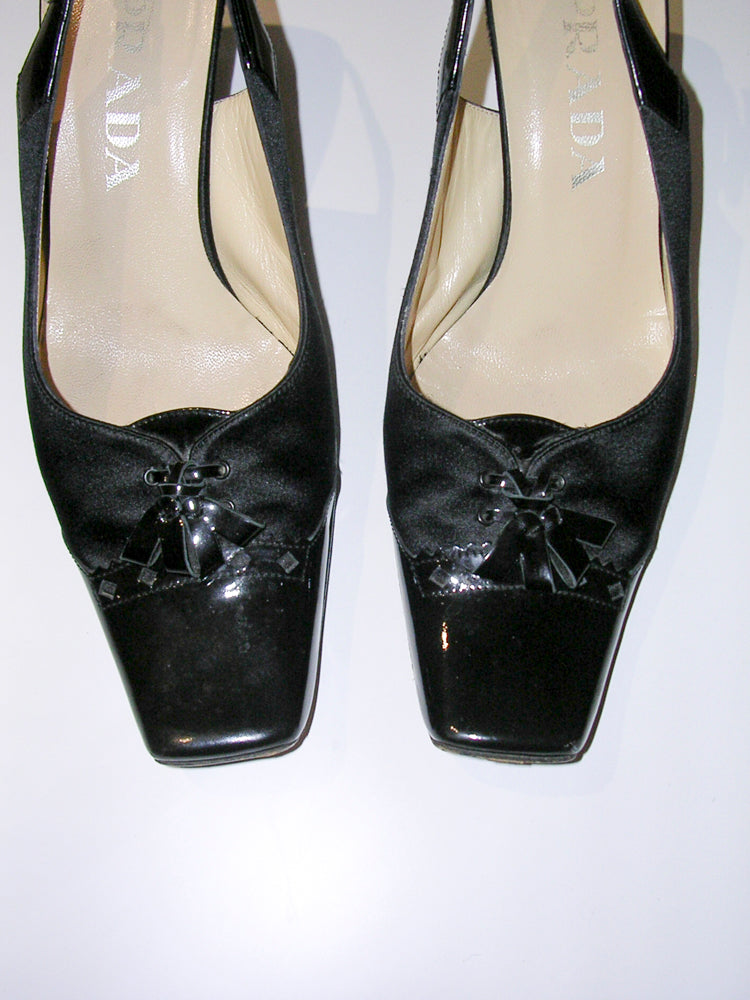 Prada Patent Leather Slingbacks