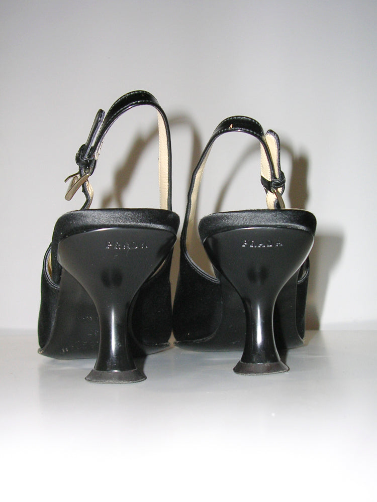 Prada Patent Leather Slingbacks