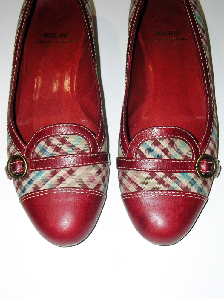 Moschino Cheap & Chic Plaid Flats