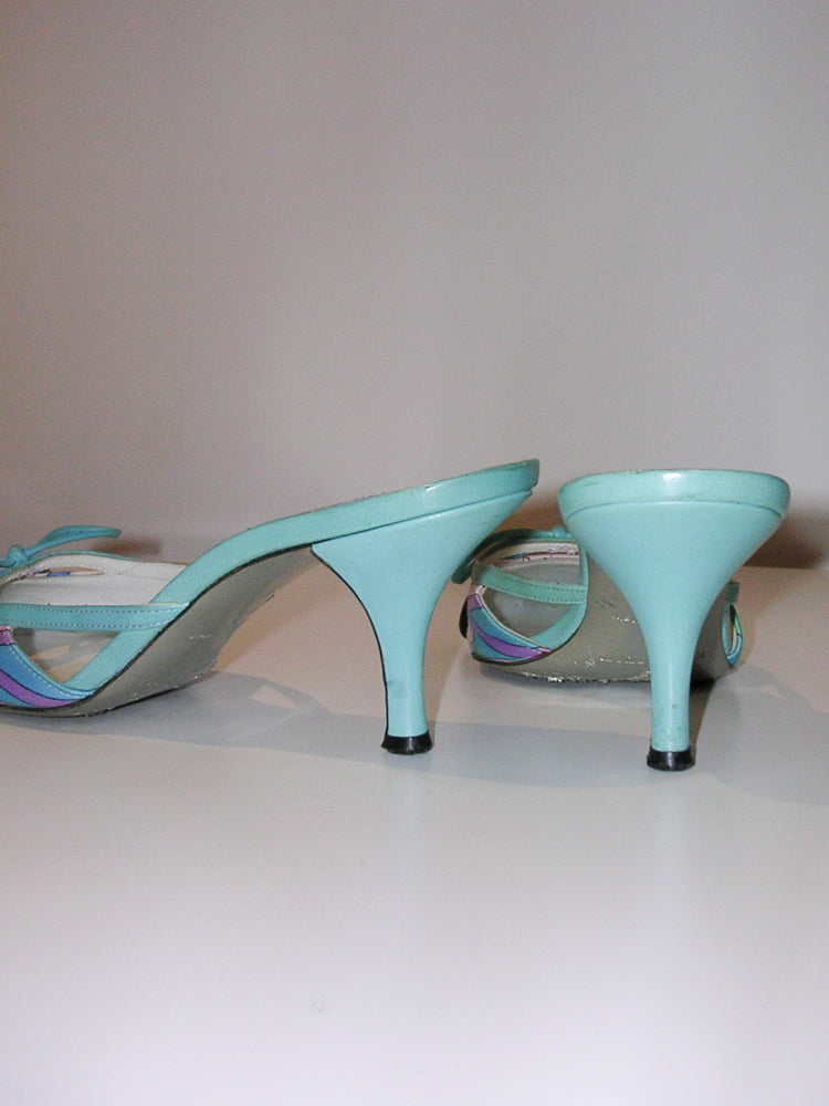 Emilio Pucci Blue Mules