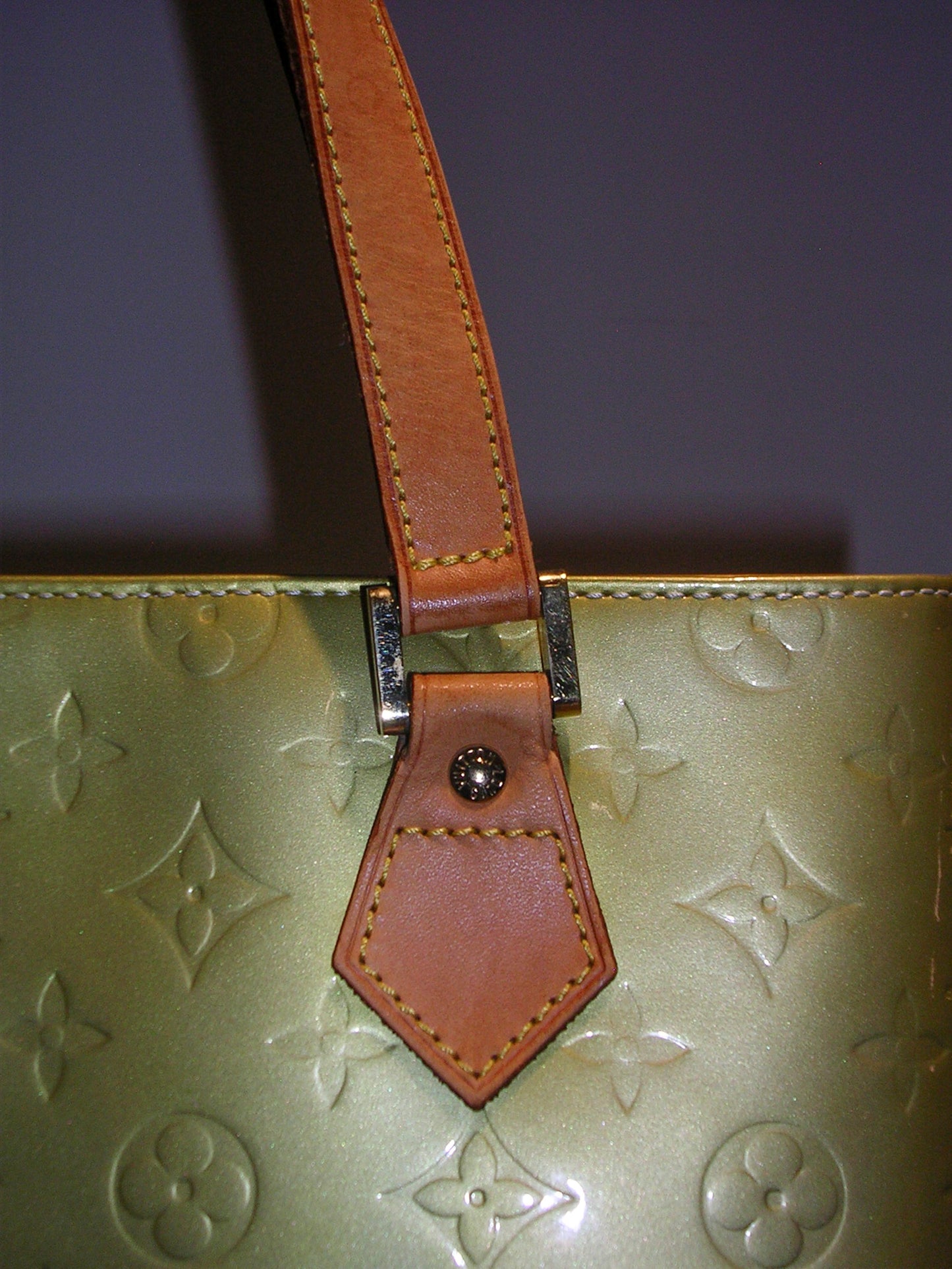 Louis Vuitton Green Vernis Houston Bag