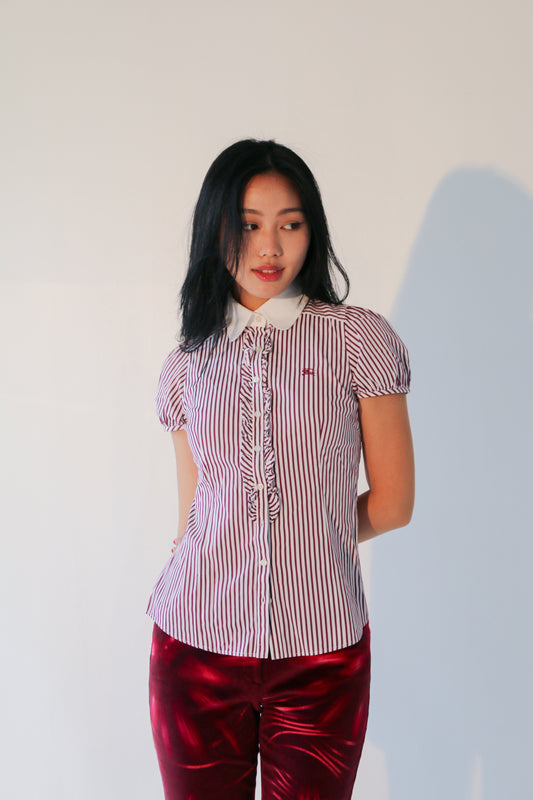 Burberry Striped Short-Sleeve Shirt