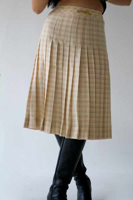 Celine Plaid Skirt