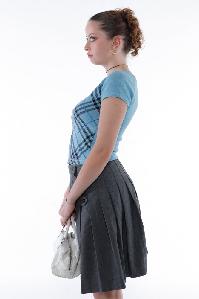 Burberry Blue Knit Zip Up