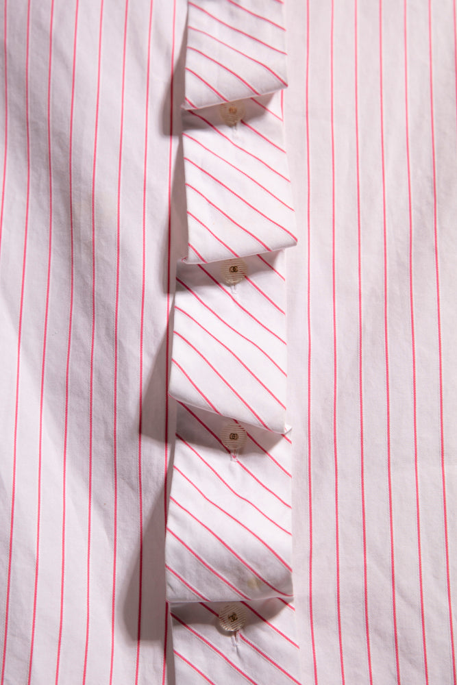 Chanel 2002 Striped Button Up Top